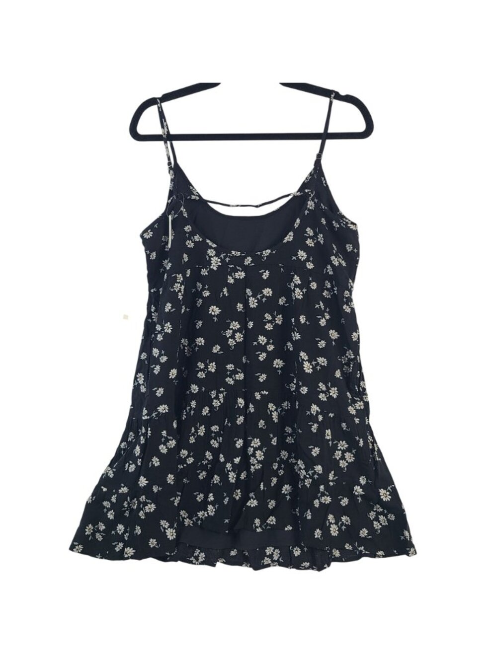 NEW Hollister Floral Tiered Black Mini Dress Spaghetti Straps Size M - Picture 7 of 7
